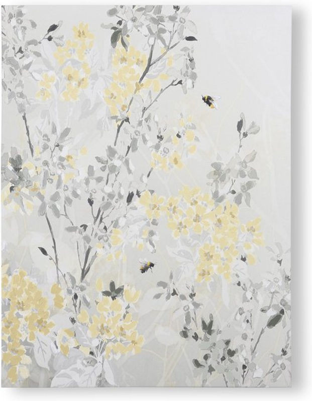 Spring Blossom Leinwandbild von Laura Ashley, florales Motiv in Grau und Mehrfarbig, modern und aesthetic, B: 80 cm, H: 60 cm - Bild 1