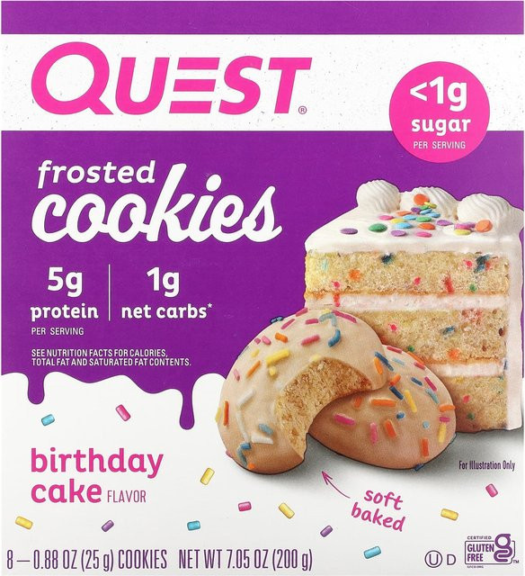 Quest Nutrition Frosted Cookies Geburtstagskuchen 8 x 25 g - Bild 1