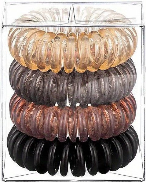 Haargummibänder Spirale, beige, Damen - Bild 1