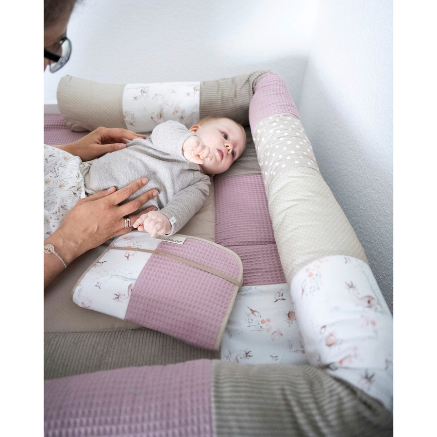 Ullenboom Nestchenschlange aus Waffelpiqué und Cord in Rosa/Pink, Länge: 300 cm - Bild 2