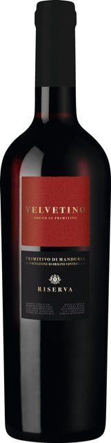 Velvetino Primitivo Riserva Rotwein, Primitivo, 2022, Apulien, halbtrocken, 14,5 %, 0,75 l - Bild 1