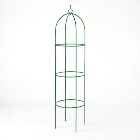 TTL GARDEN Obelisk Rankhilfe XL aus Metall in Grün, Kletterhilfe für Rosen und Clematis, Höhe: 195 cm, Breite: 40 cm