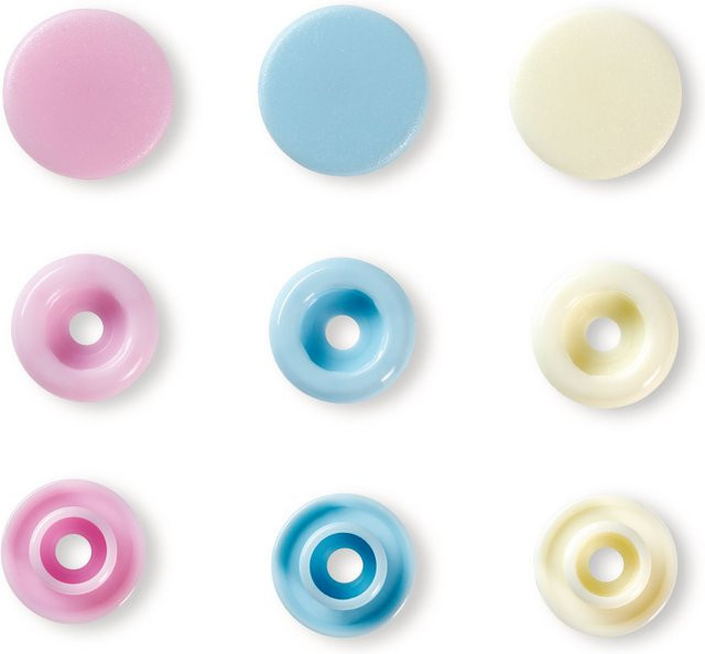 Prym Druckknöpfe Color Pastell Multicolor aus Kunststoff für Kinder - Bild 1