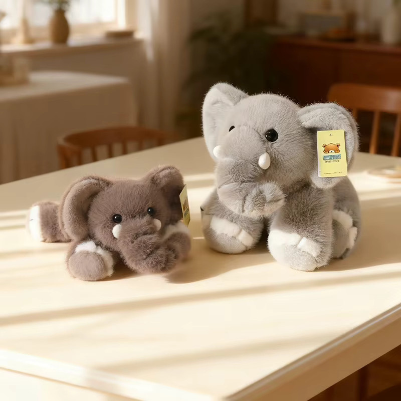 pangcangshu Liegender Elefant Plüschtier, Grau - Bild 5