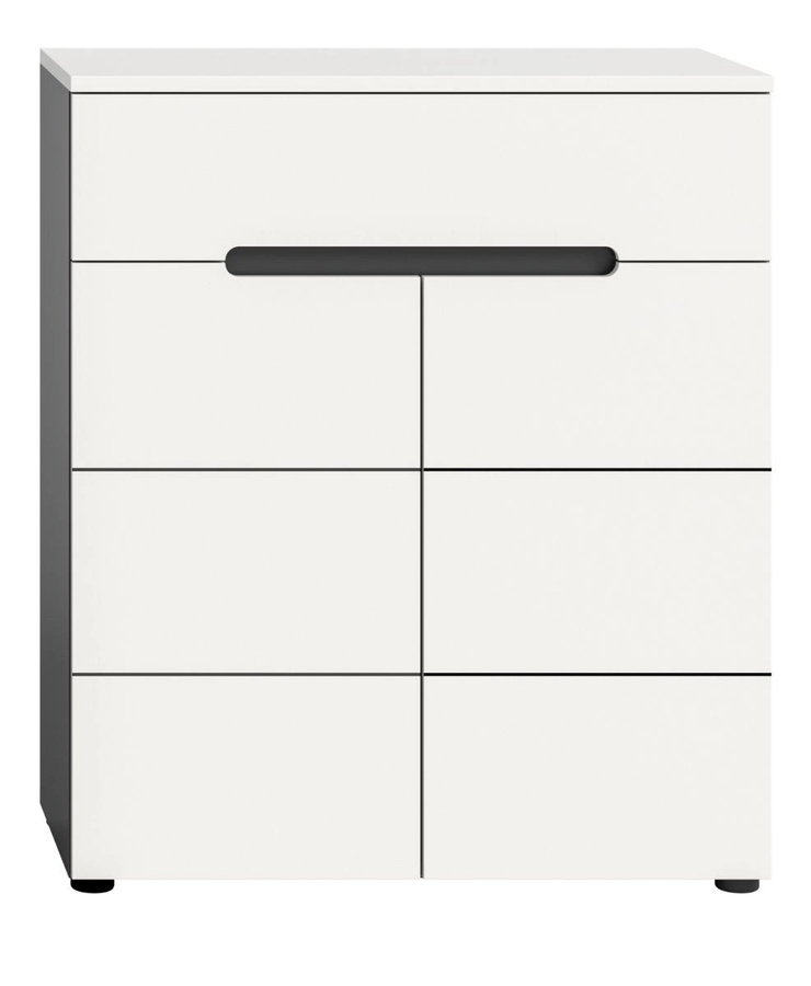 Schuhkommode Cooper von Inn.Furn in Weiß und Grau mit Soft-Close-Funktion, B/T/H: 80 x 37 x 94 cm - Bild 5
