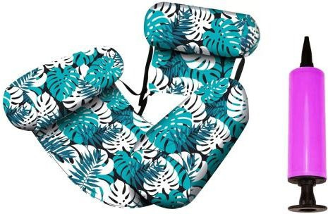 Aufblasbarer Poolschwimmer Liegestuhl aus verdicktem PVC in Blau und Türkis von daichunyinha - Bild 1