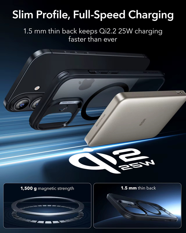 ESR Magnetische Handyhülle mit Kamerasteuerung für iPhone 17, 17 Pro und 17 Pro Max in Schwarz oder Weiß mit militärischem Schutzgrad - Bild 5