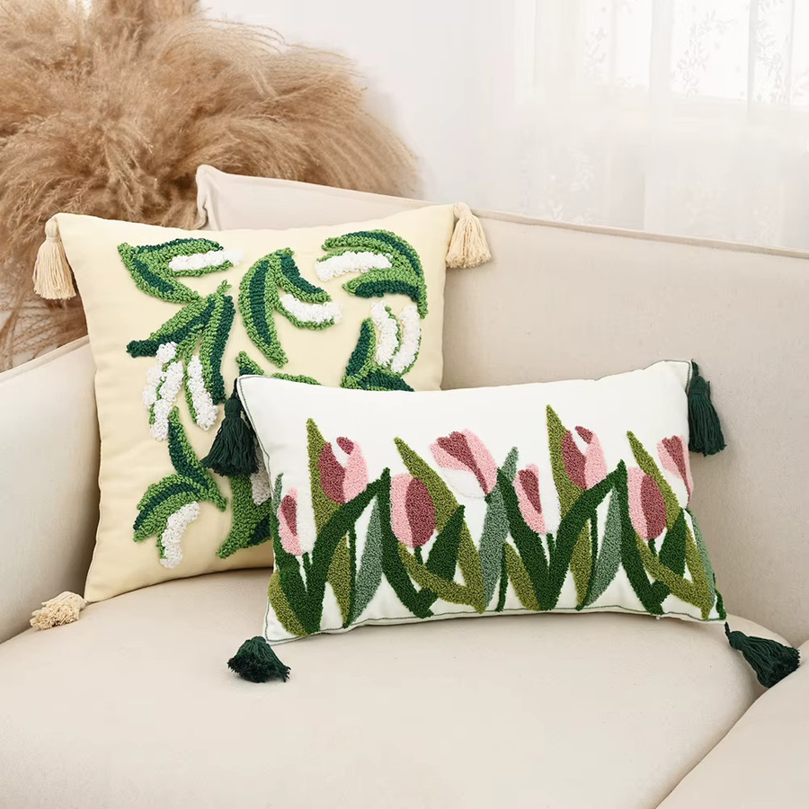 BUYNOW Samt-Kissenbezug mit Blumenmuster in Multicolour, Vintage-Design für dein Zuhause, B/H: 45 x 45 cm - Bild 1