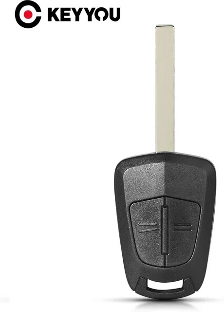 KEYYOU 2er Set Ersatz Gehäuse für Opel und Vauxhall Autoschlüssel mit 2 Tasten in Schwarz für Corsa, Astra H, Corsa D, Zafira B und Meriva - Bild 1