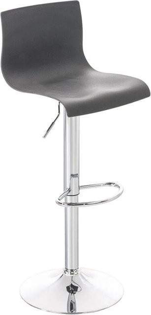 CLP Barhocker Hover in Grau mit Chromoptik, Kunststoff und Metall, 360 Grad drehbar - Bild 1