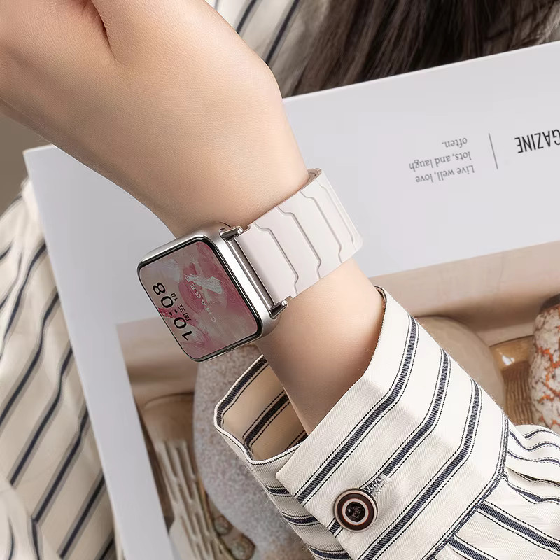 Magnetisches Schlaufenarmband für Xiaomi Mi Band 10 Pro/8 Pro/9 Pro, Silikon, Weiß, Unisex - Bild 3