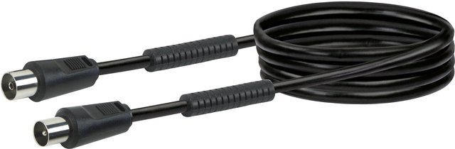 Schwaiger Antennen Anschlusskabel KVKF15 Schwarz, IEC Stecker zu IEC Buchse, Länge: 1,5 m - Bild 1