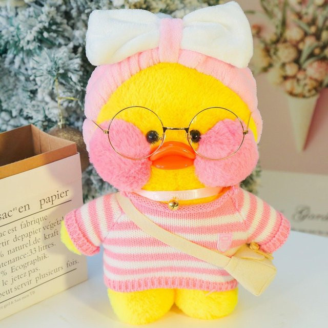 Bai Fen Bai Toys Lalafanfan mimi Gelbe Ente Plüschtier 30cm - Bild 1