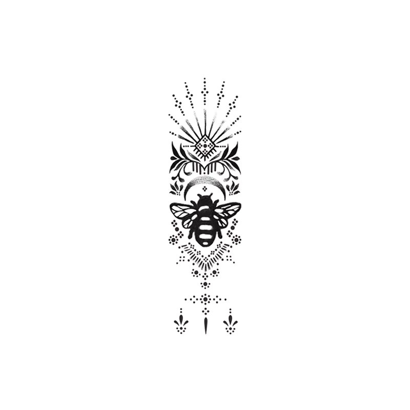 JKCODE TATTOO Mehndi-Design Semi-Permanente Tattoos, Wald-Thema Biene, Kinder - Bild 6