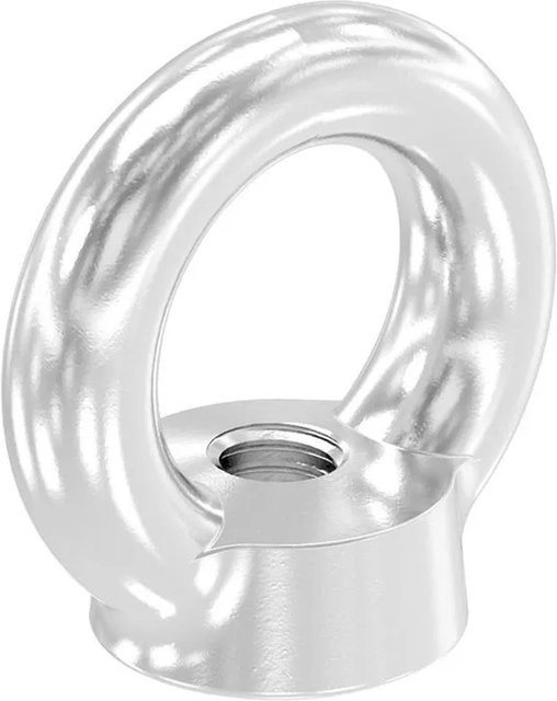 FeNau Ringmutter aus Edelstahl V4A mit Innengewinde M6 nach DIN 582 in Silber - Bild 1