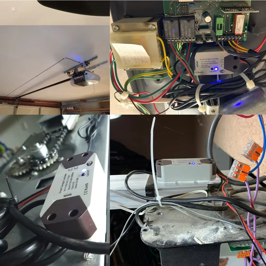 Scimagic-RC Tuya Smart WiFi Garagentoröffner mit 12V/24V DC Motorsteuerung, Timer und Echtzeit-Statusalarm, kompatibel mit Alexa und Google Home - Bild 4