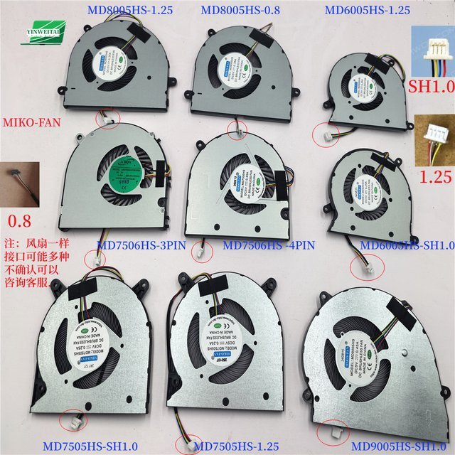 MIKO-FAN Laptop Lüfter DC 5V für MD5516HS MD9005HS MD7505HS MD6005HS MD7506HS MD8005HS MD5607HS MD7509HS MD6504HS MD6507HS MD5008HS - Bild 1
