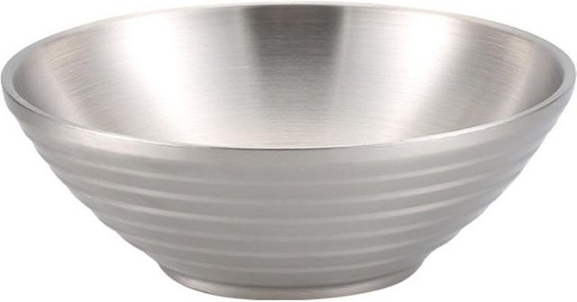 Faircraft Japanische Ramen-Schüssel aus doppelwandigem 304 Edelstahl, Hitzebeständig, Durchmesser: 20 cm, Gold oder Silber - Bild 1