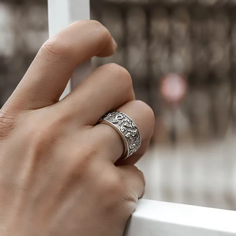 Ring 925 Silber, Sternzeichen, Herren, verstellbar - Bild 3