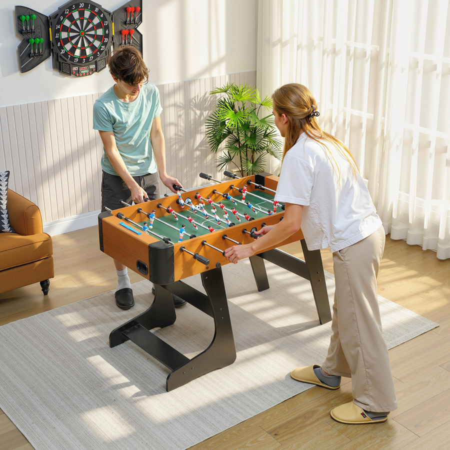 SPORTNOW Tischkicker aus Holz, Fußballspiel, braun - Bild 2
