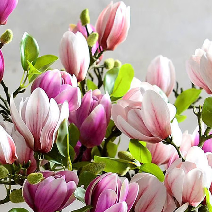Magnolie Bouquet aus Seide von smr in Weiß für Hochzeit und Dekoration - Bild 3