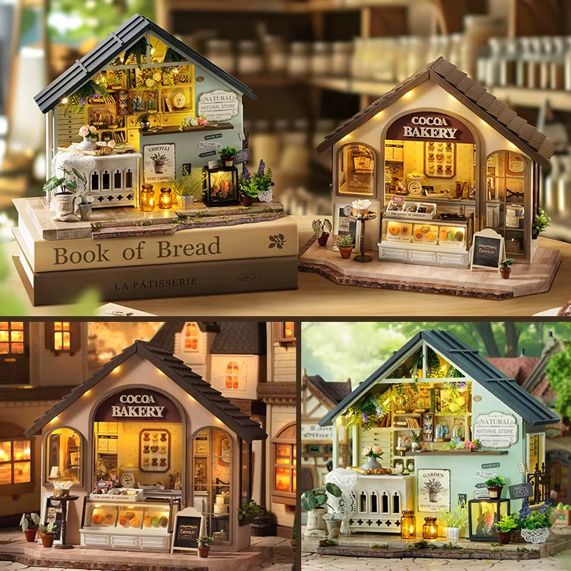 zuuton 3D Puzzle Puppenhaus, Holz, Fantasy, Montage Gebäude Modell Kit - Bild 4