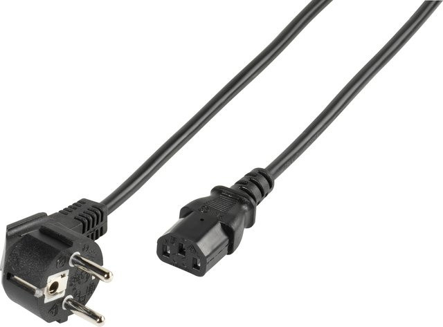 Vivanco Kaltgerätekabel 3-polig IEC Stecker, Schwarz, Länge: 1,8 m - Bild 1