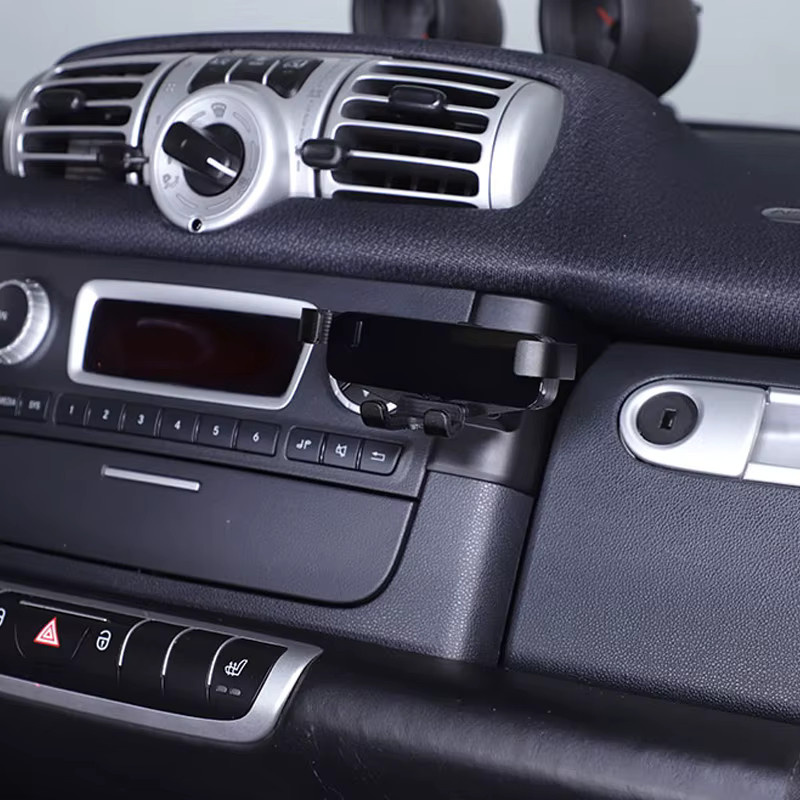 Metyoucar Handyhalterung für Mercedes Benz Smart Fortwo und Forfour (2011-2015), GPS Navigationshalterung für das Innenzubehör, Schwarz - Bild 1