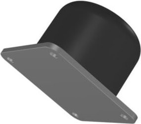Elko Kran Gummi Puffer quadratische Platte in Schwarz D125 H100 NR70 - Bild 1