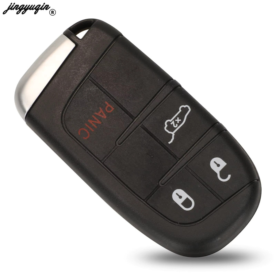 Jingyuqin Auto-Fernbedienungsschlüssel 433MHz mit ID46 PCF7953 Chip für Jeep Grand Cherokee 2014 - 2019, Schwarz - Bild 2