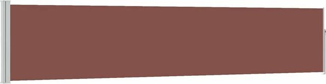 vidaXL Ausziehbare Seitenmarkise aus Polyester und Stahl in Braun, Höhe: 100 cm, Breite: 500 cm - Bild 1