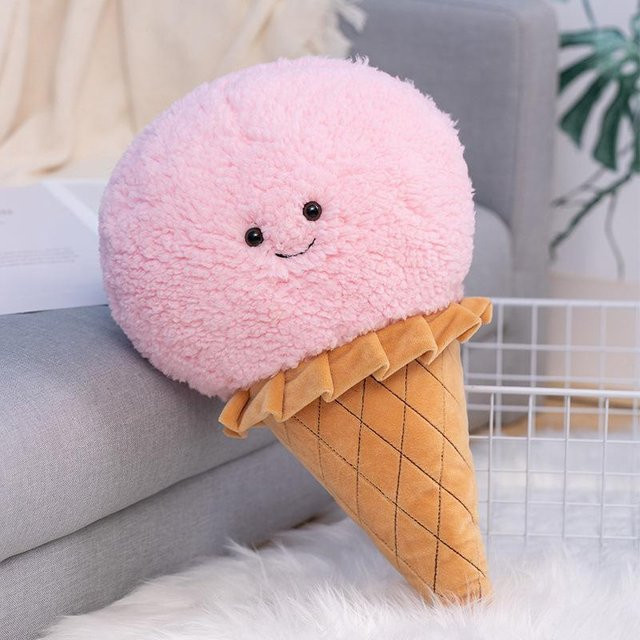 Jelly Cat Simulation Eiscreme Plüschpuppe, Rosa / Pink - Bild 1