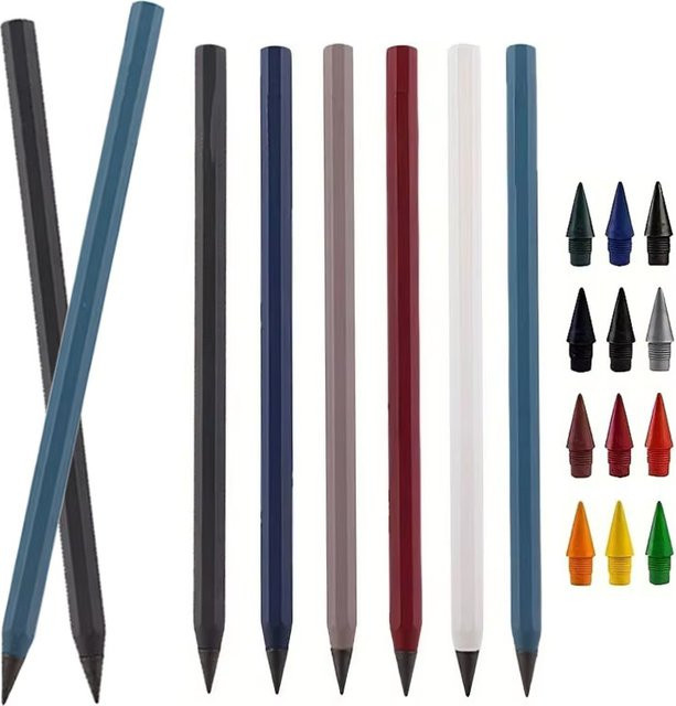 MROOFUL Ewigkeitsstift aus Metall mit HB-Graphitkern in Blau - Bild 1