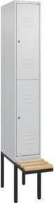 C+P Doppelstock-Spind Classic PLUS Sitzbank mit 1 Abteil, Buche-Hartholz Sitzfläche, B/T/H: 212,0 x 30,0 x 81,5 cm - Bild 1