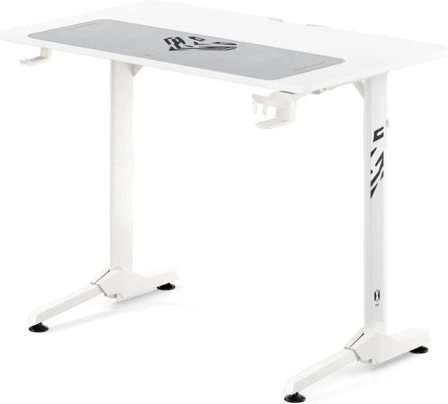 Gaming-Schreibtisch X-Mate von Diablo Chairs in Weiß mit Höhenverstellung und Kabelablage, B/T/H: 100 x 60 x 75 cm - Bild 1