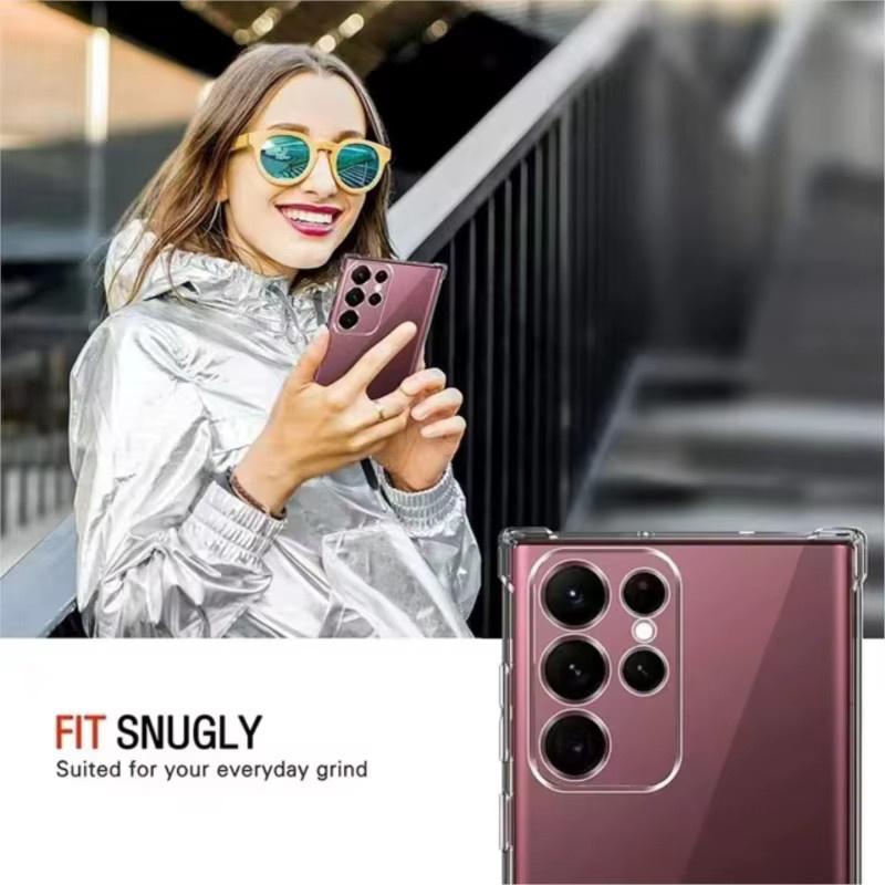 Stoßfeste transparente Schutzhülle für Samsung Galaxy S26 S25 S24 S23 S22 S21 S20 Plus FE 5G Rückseite weiche Hülle - Bild 5