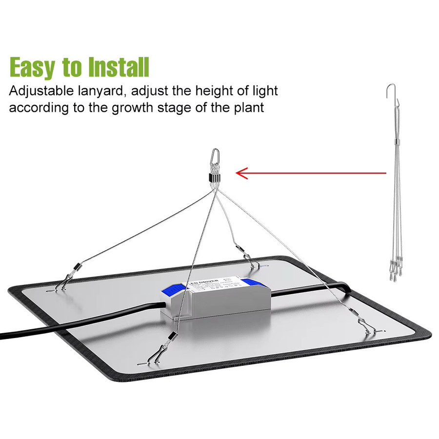 CanLing 300 W LED Vollspektrum Quantum Board Pflanzenlampe für Indoor Pflanzen in Schwarz - Bild 2