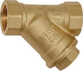 Riegler Schmutzfänger aus Messing in Gold, G 1, DN 25, MW 0,5 mm - Bild 1
