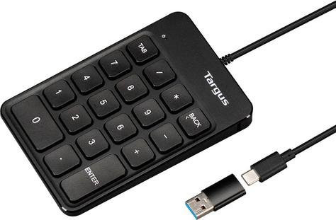 Targus USB Numerische Tastatur AKP13GL Wired Numeric Keypad Schwarz mit 18 Tasten - Bild 1