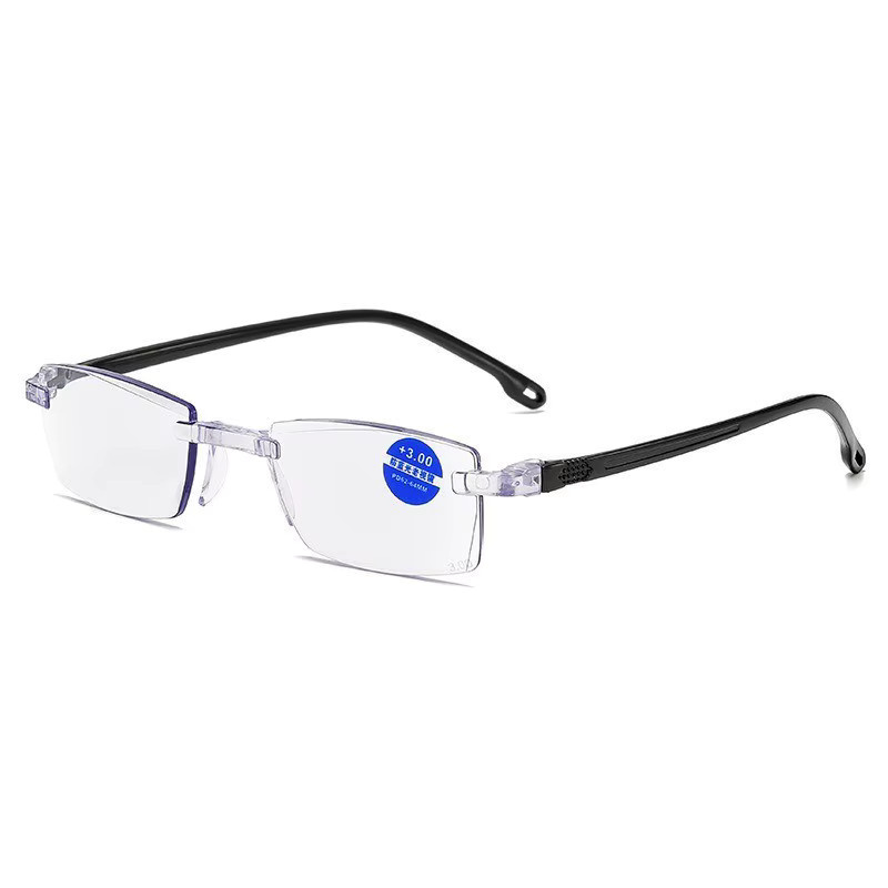DIXSG Lesebrille, randlos, rechteckig, Blaulichtfilter, Unisex, transparent - Bild 2