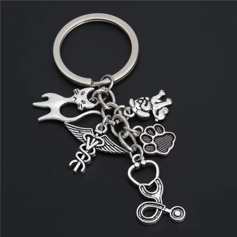 Schlüsselanhänger Tierarzt Stethoskop, Tier Charms, Unisex - Bild 3
