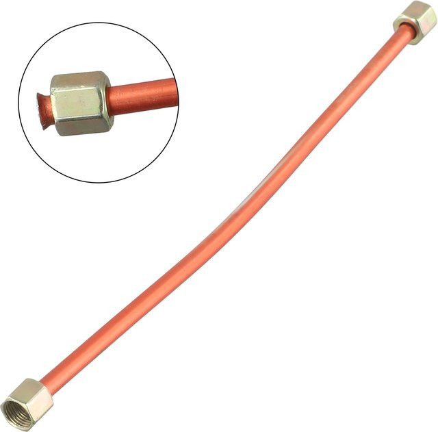 Ersatz Auspuffrohr für Luftkompressor und Ölpumpe mit 9mm Sechskantmutter, 200mm, Orange - Bild 1