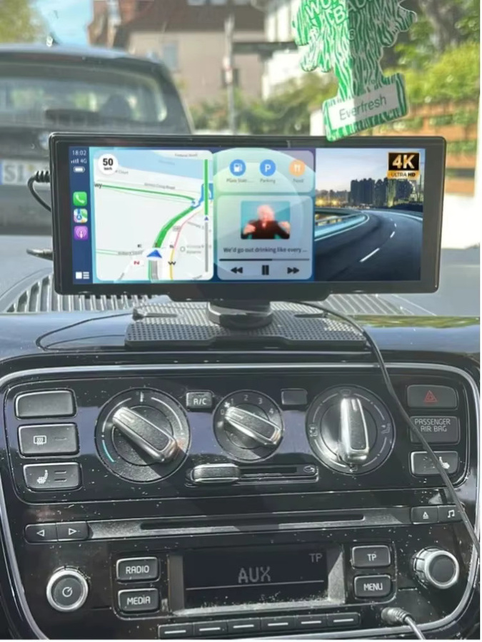 MOPECT 8,1 Zoll Autoradio mit 4K+1080P Touchscreen, kabellosem Apple CarPlay und Android Auto, Dual-Lens-Videorekorder DVR, Mirror Link, WLAN, Bluetooth und Rückfahrkamera in Schwarz - Bild 6