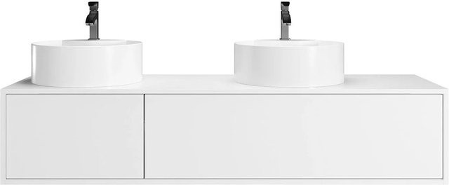 Doppelwaschtisch Isaure von Vente-unique aus Keramik in Weiß, Breite: 150 cm - Bild 1