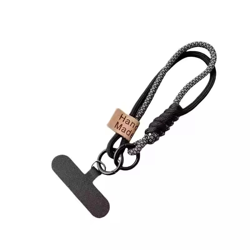 Handy-Lanyard im britischen Stil mit kontrastierendem Farbweben und Smiley-Armband für Deine Handyhülle, Grün und Pink - Bild 2