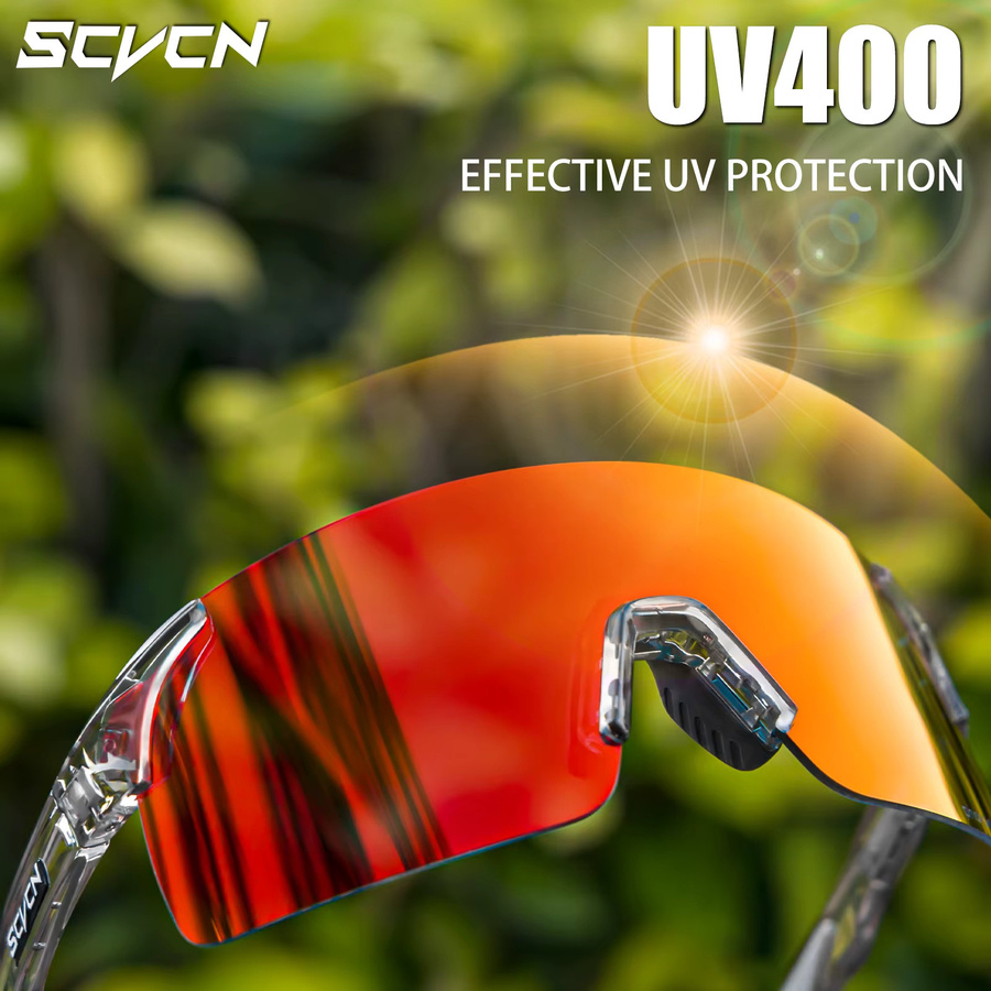 SCVCN Sportsonnenbrille, randlos, multicolor, Kunststoff - Bild 4