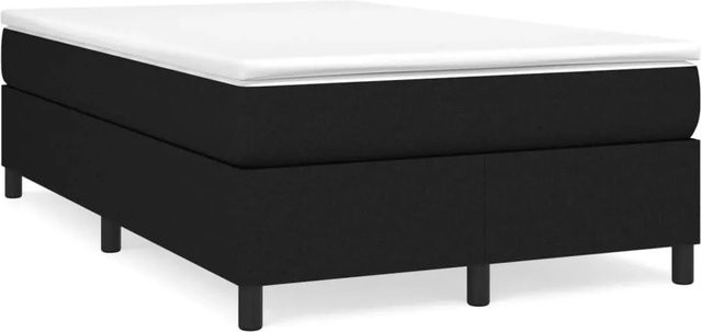 vidaXL Boxspringbett in Schwarz mit Stoffbezug, B/T/H: 120 x 200 x 35 cm - Bild 1