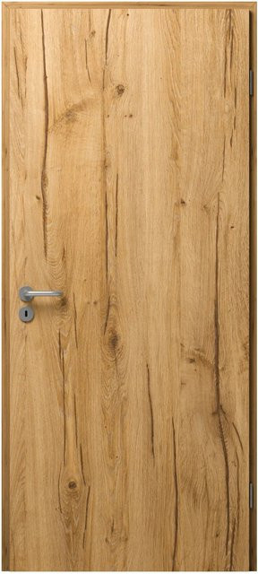 GetaDoor Dekorfolie für Zimmertüren in Risseiche, Braun, B: 61,0 cm x H: 198,5 cm, Anschlag Rechts - Bild 1