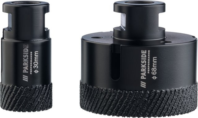 Parkside Diamant-Bohrkronen Set für präzises Bohren, Durchmesser: 30 mm und 68 mm - Bild 1