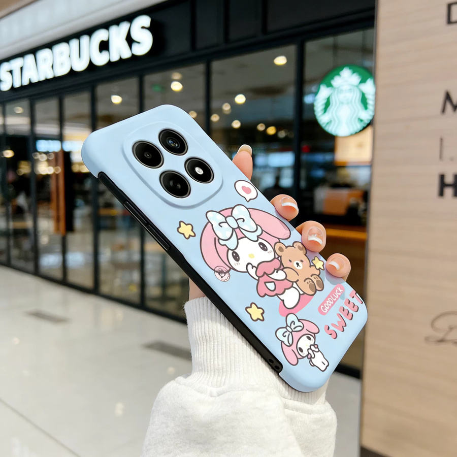 Sanrio Kitty und Kuromi Handyhülle für Redmi Note 15 14 Pro Plus Poco M8 X/F 8 7 Ultra 6 Pro, Rahmenlose Stoßfeste Hartschale, Blau - Bild 2